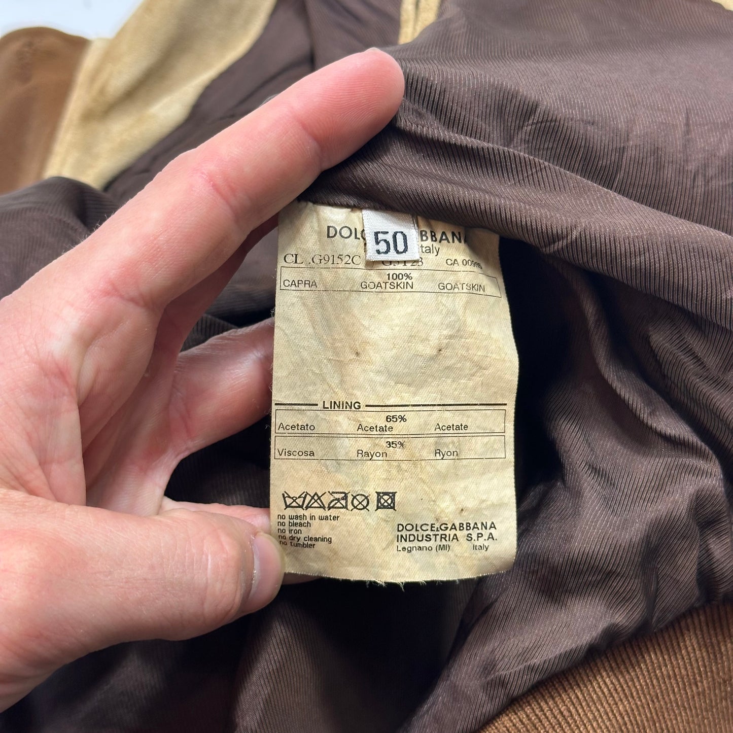 Dolce & Gabanna 00’s Goatskin Leather Flight Jacket - M