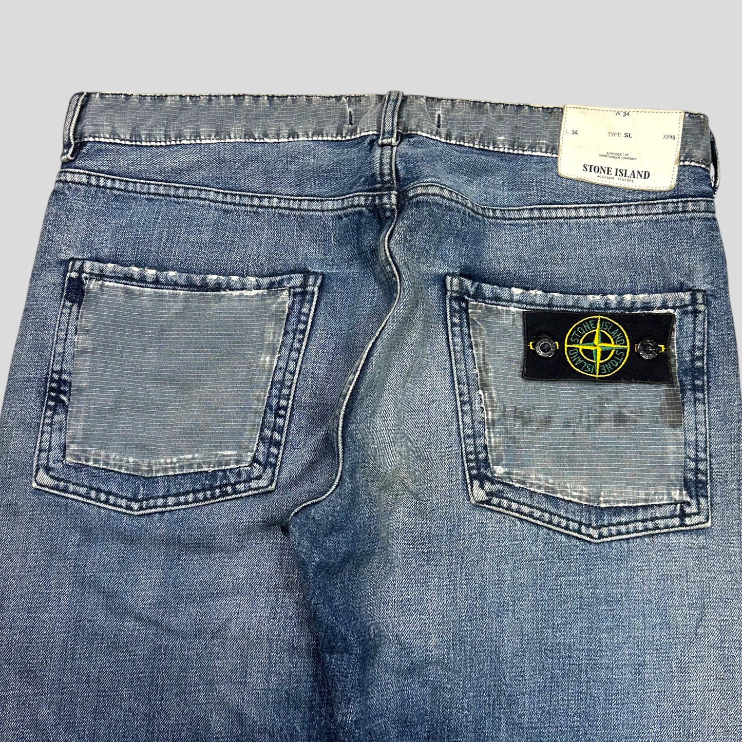 Stone Island SS11 Ripstop Panelled Jeans - 34