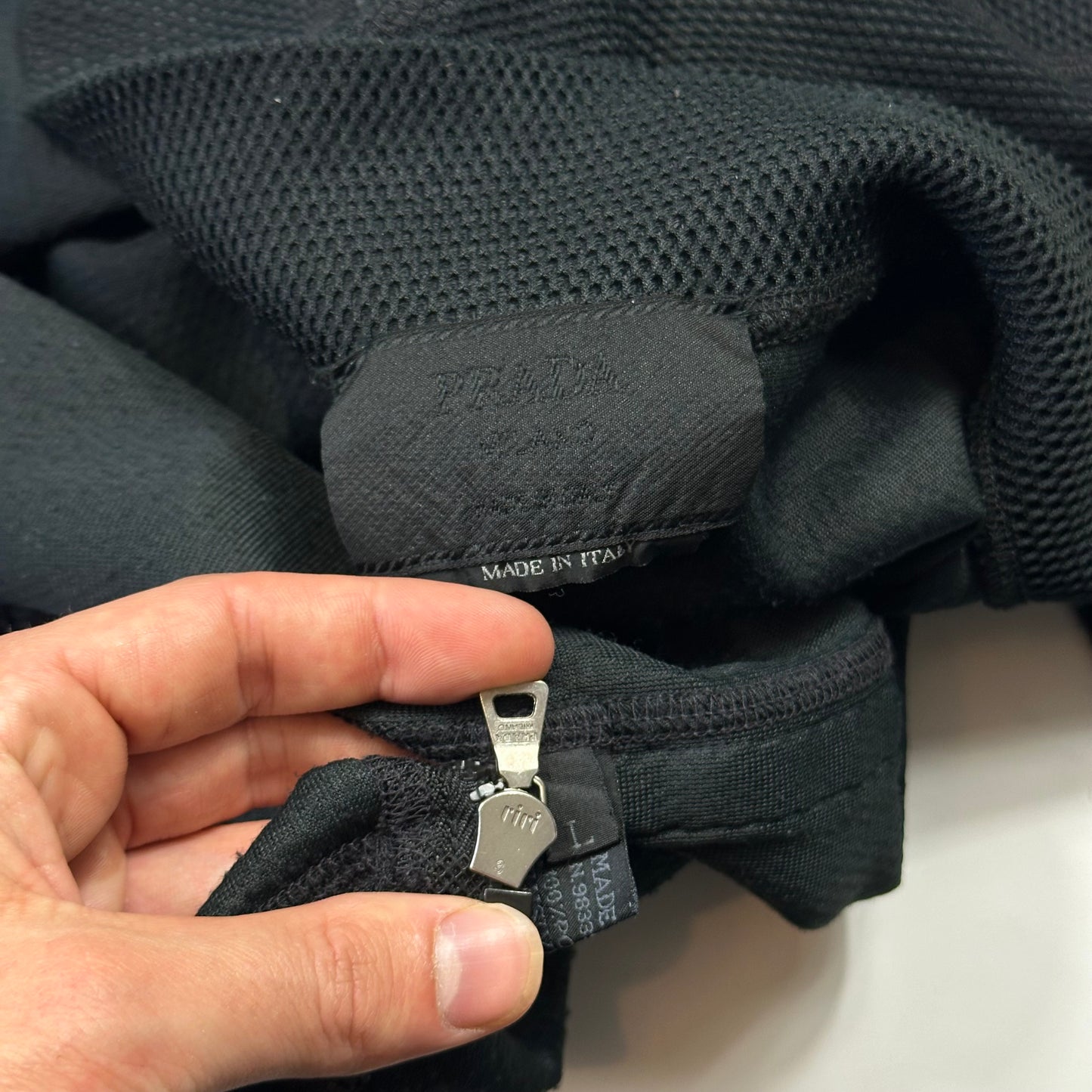 Prada Milano SS00 Hex Mesh Neoprene Panelled Jacket - M