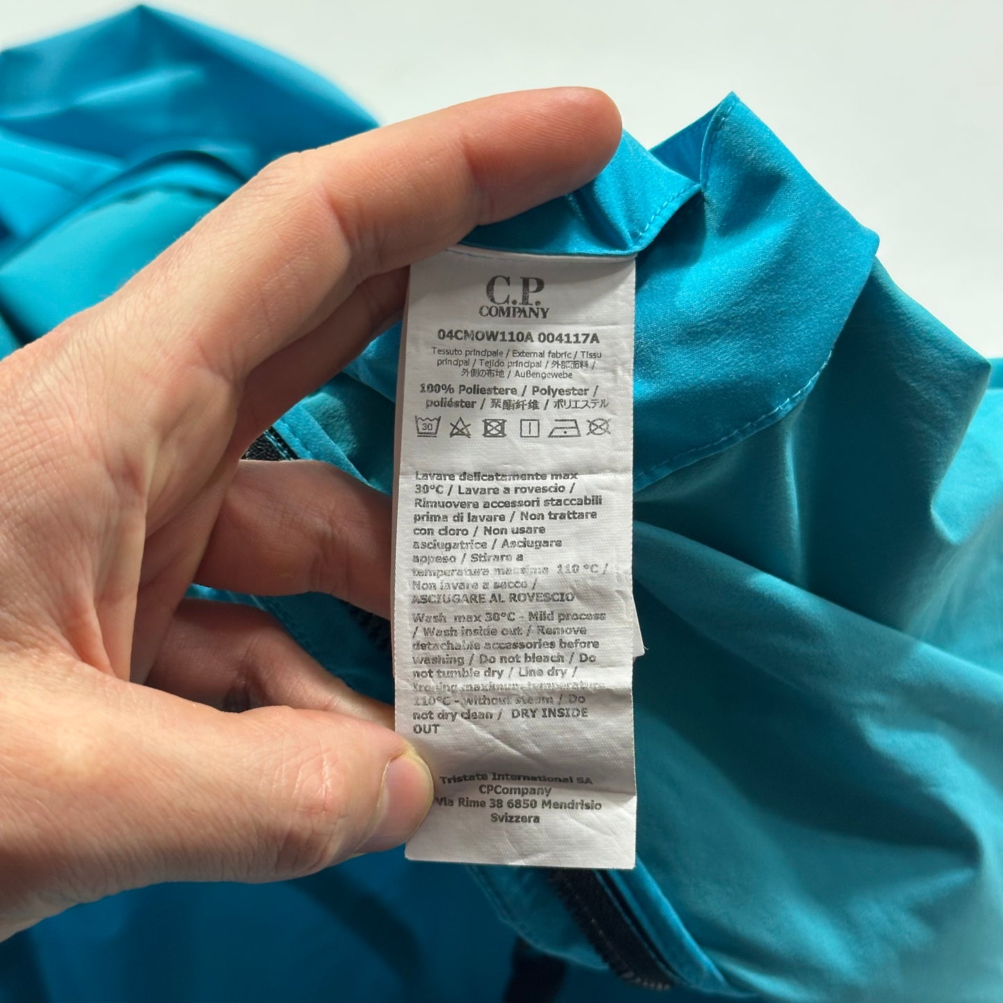 CP Company Aqua Blue Pro-tek Goggle Smock Jacket - IT52 (L)