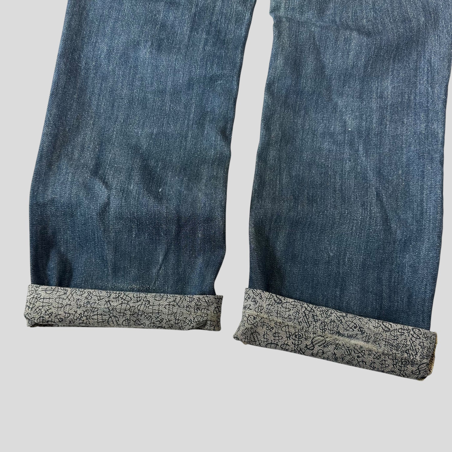 Stussy 00’s Spellout Graphic Logo Jeans - 30-32