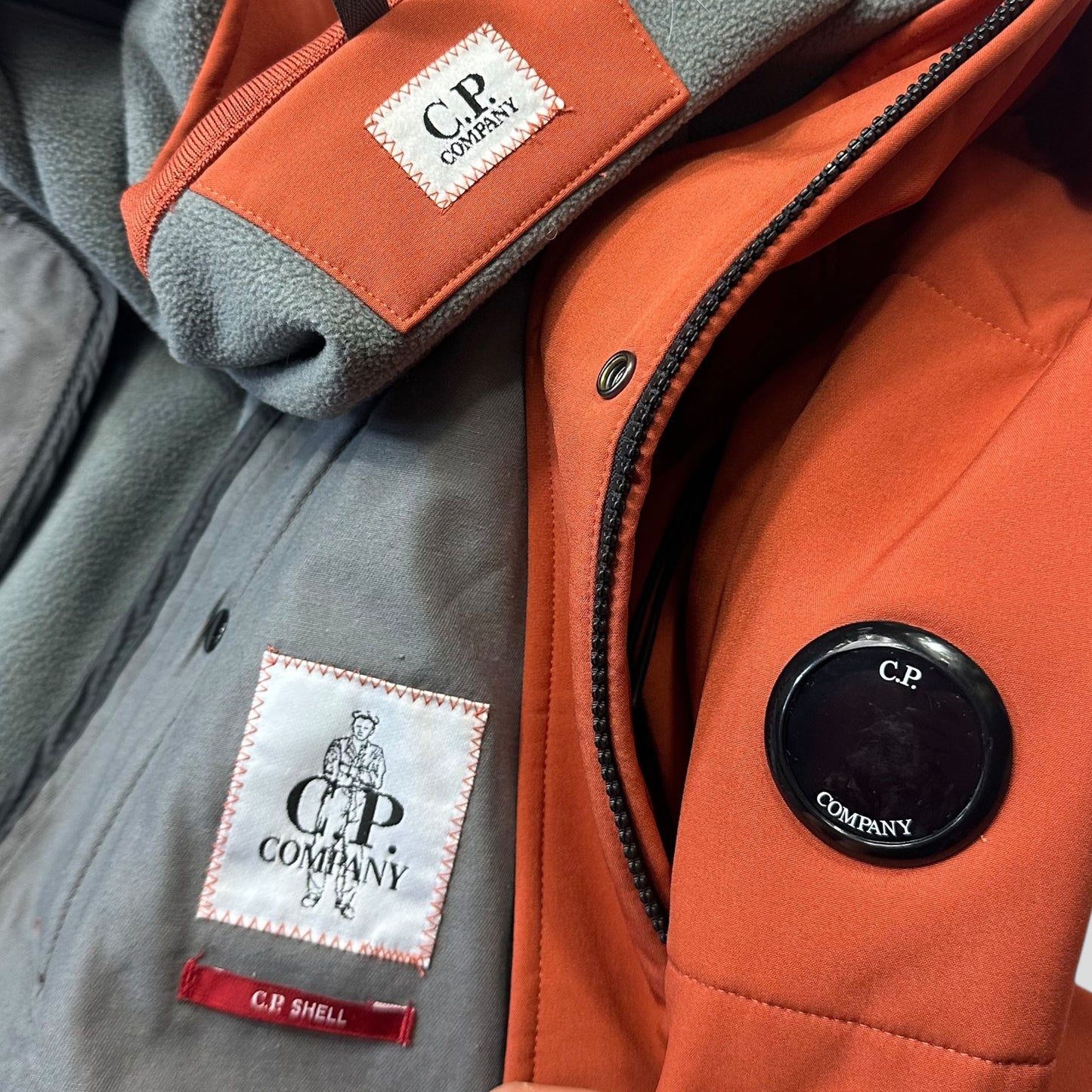 CP Company Orange Soft Shell Lens Bomber Jacket - IT48 (M)