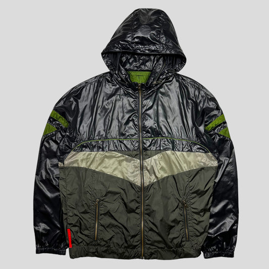 Prada Sport 2008 Nylon Ripstop Panelled Technical Windbreaker - L