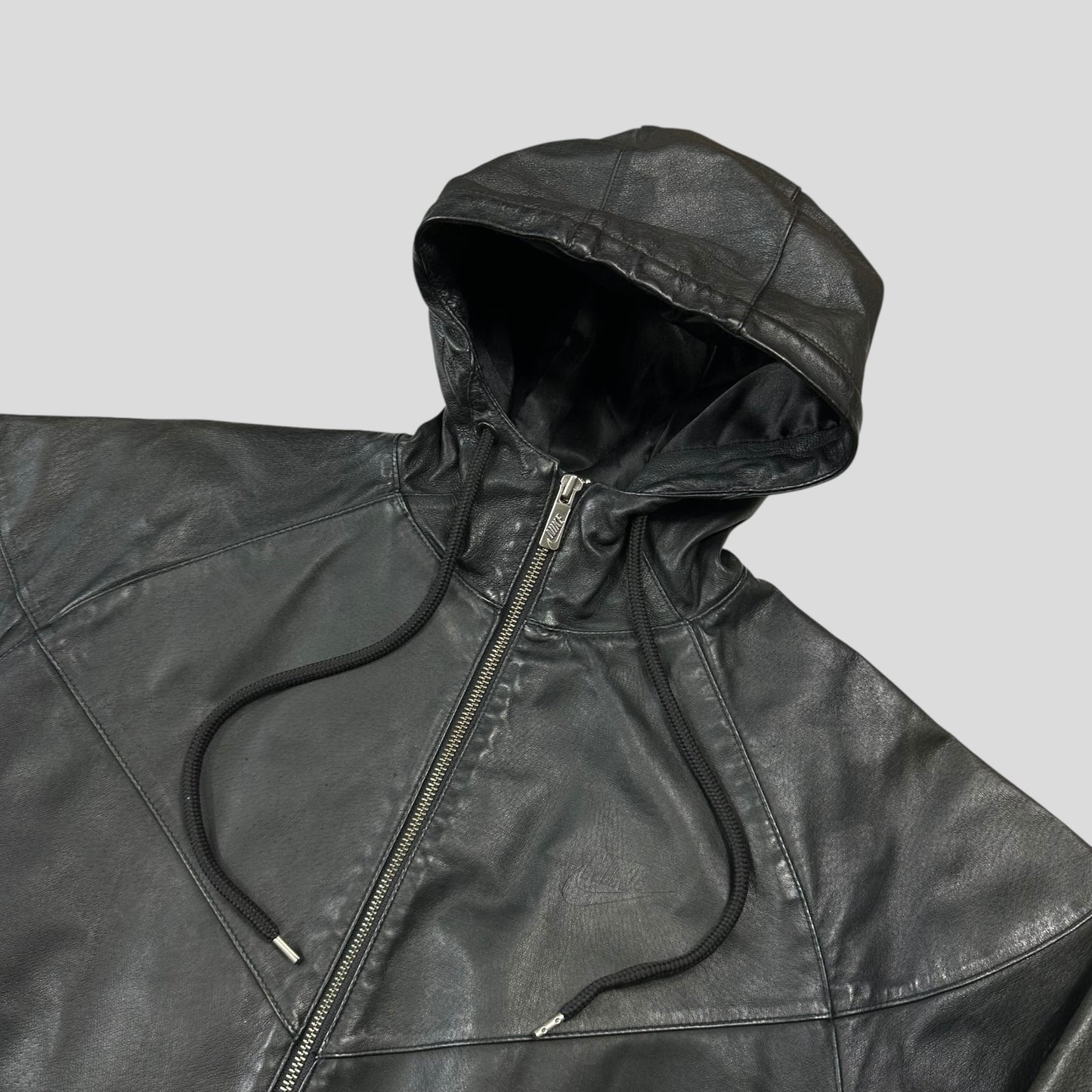 Nike 2007 Tony Spackman Leather Boxy Bomber Jacket - S