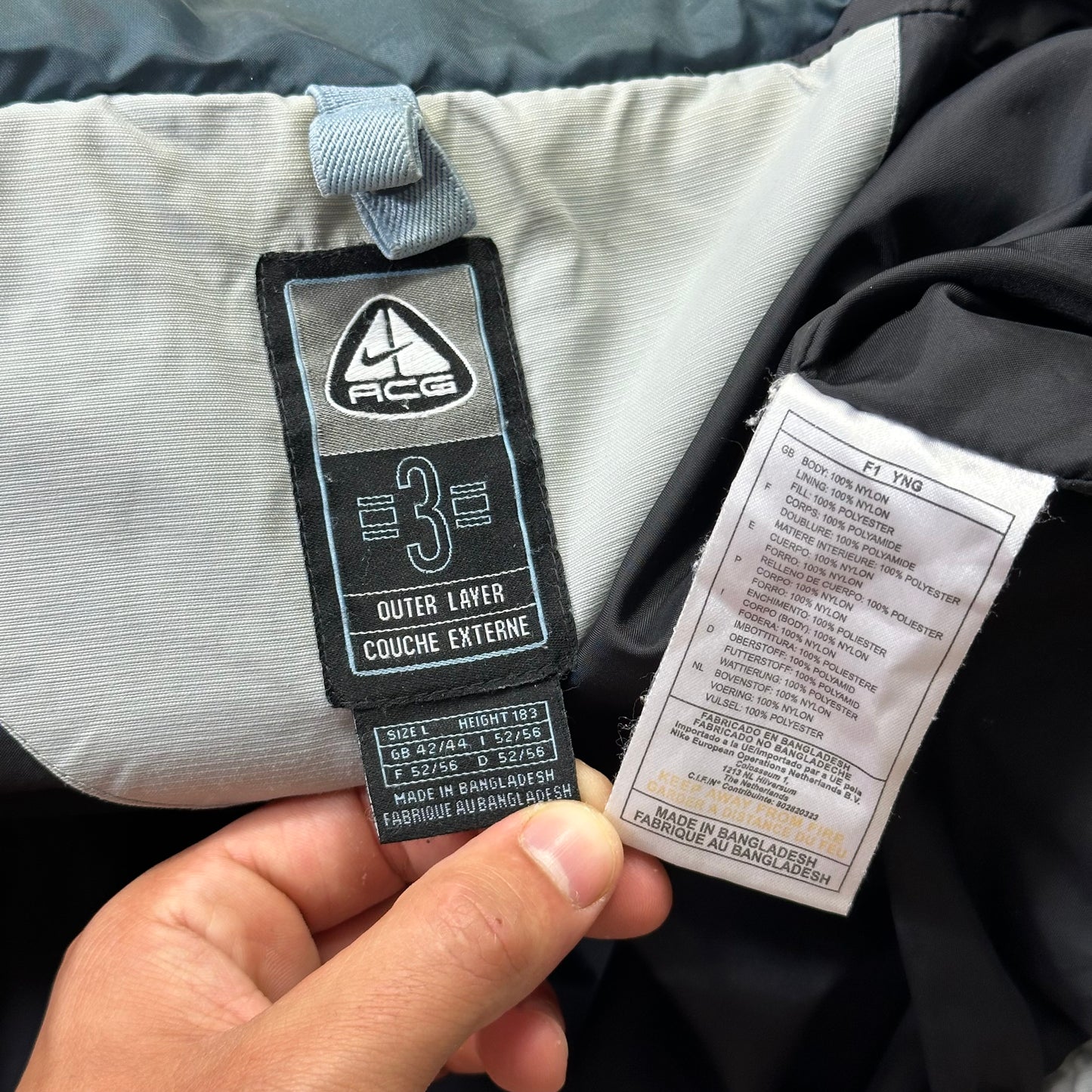 Nike ACG FW01 Heavyweight Nylon Asymetrical Puffer Jacket - L (XXL)