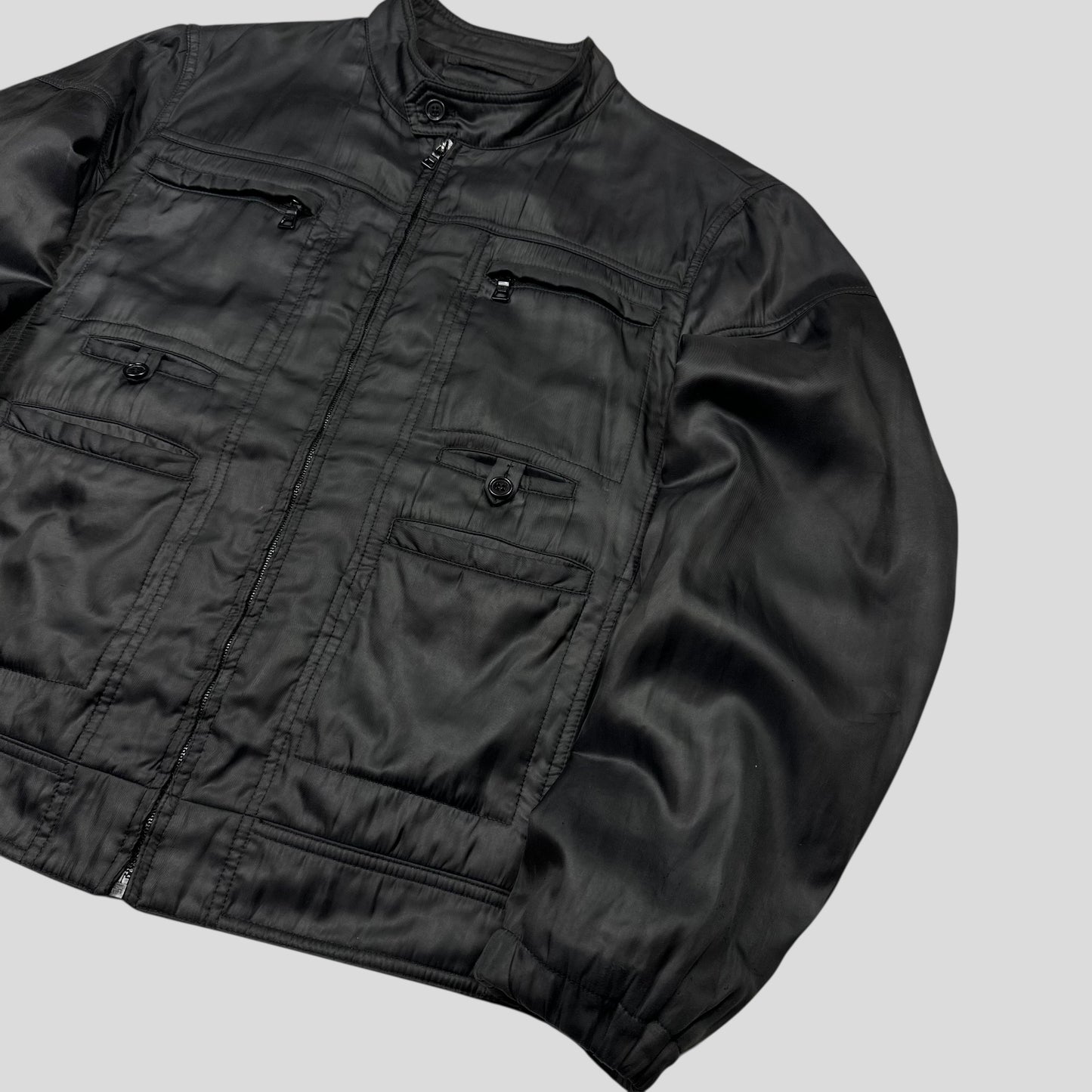 Prada Milano 2009 Inside-out Soft Polyester Moto Bomber Jacket - IT50 (M)