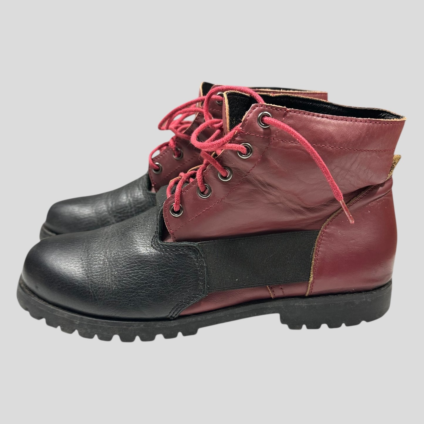 CDG Homme Plus FW10 Vibram Leather Bi-colour Boots - UK7/7.5