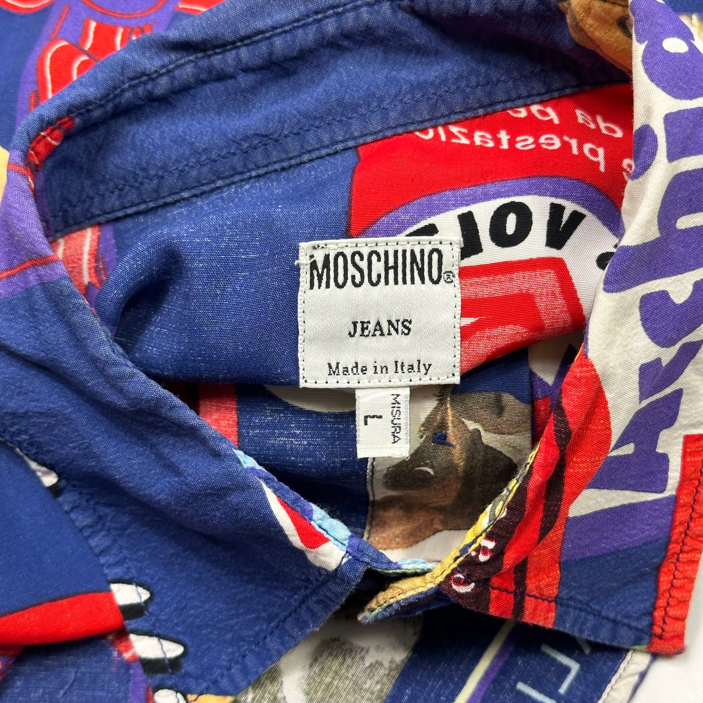 Moschino Jeans 1997 Cats and Dogs Shirt - L