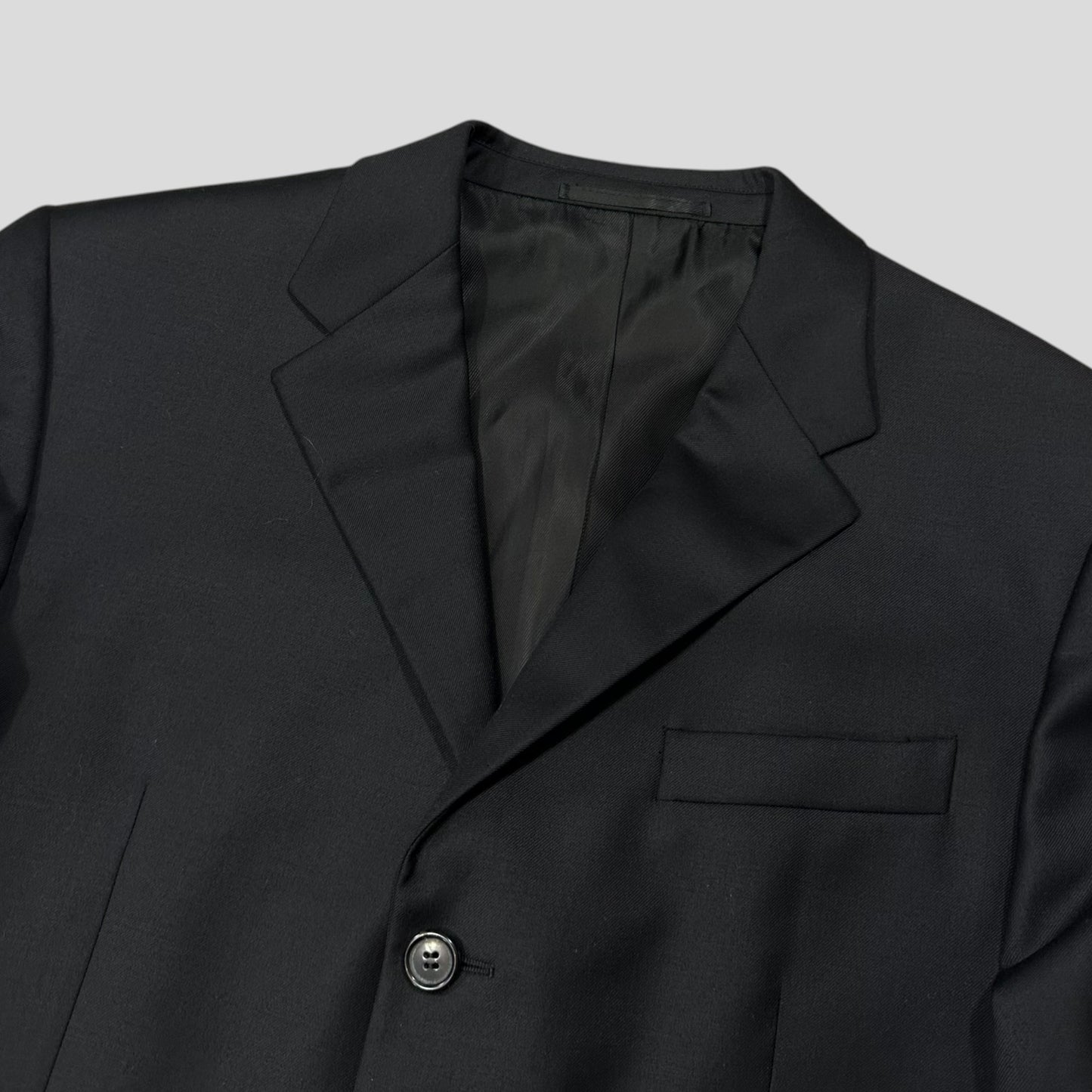 Prada 00’s Virgin Wool Black Suit Blazer + Trousers - IT50 (M/L)