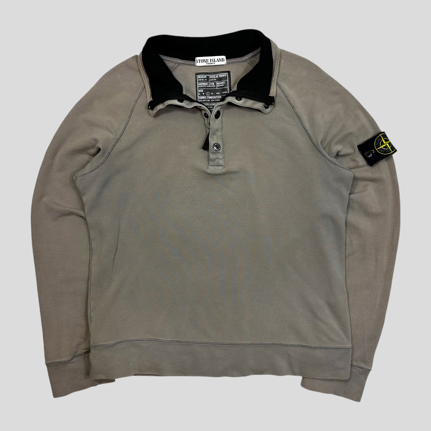 Stone Island SS09 1/4 Zip Cotton Pullover - M