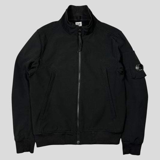 CP Company Black Soft Shell Lens Bomber Jacket - M