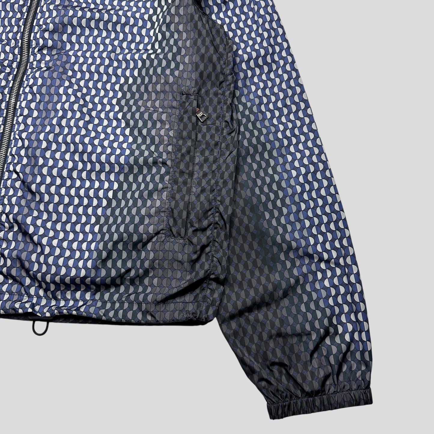Prada Sport 2008 Geometric Shadow Print Nylon Jacket - M