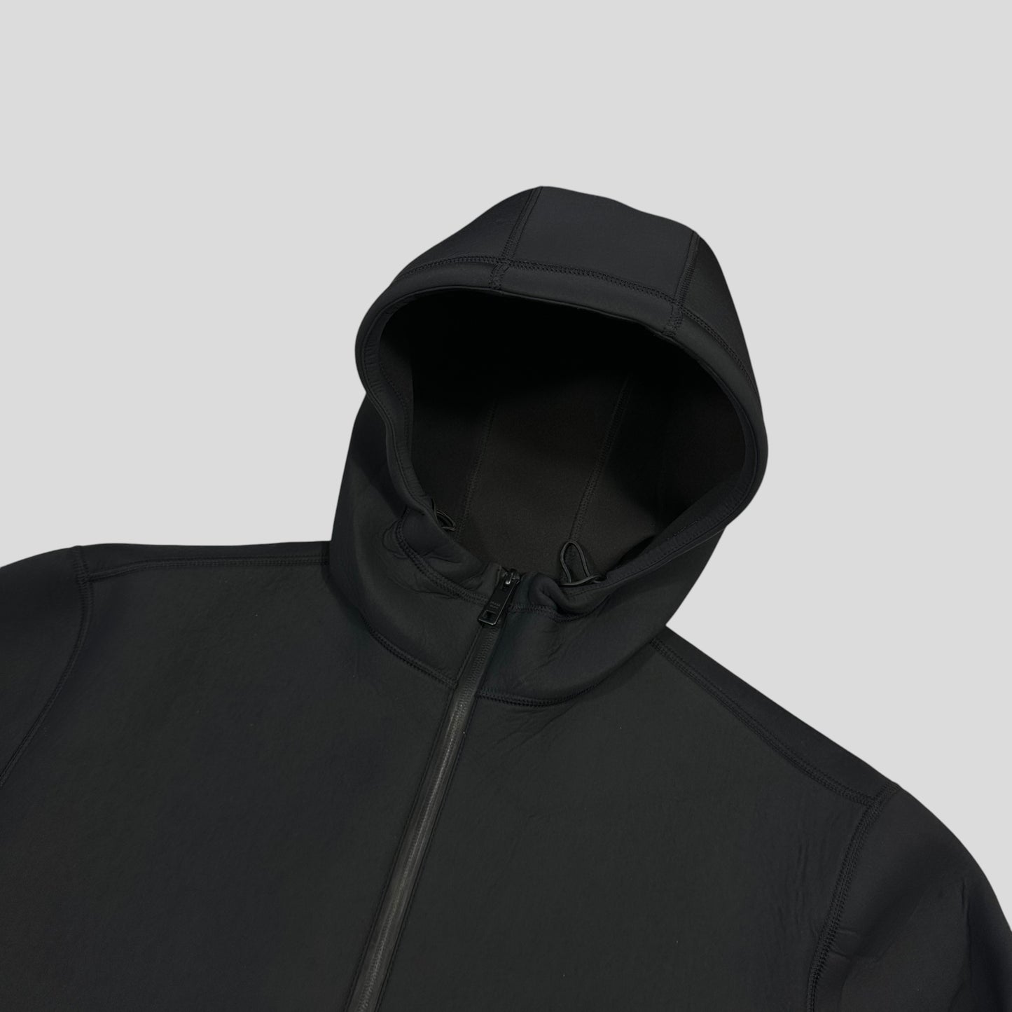 Prada Milano 2018 Technical Scuba Rubberised Race Logo Jacket - M