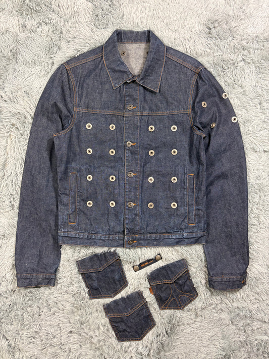 Moschino Jeans 00’s Modular Pocket System Denim Jacket - S/M