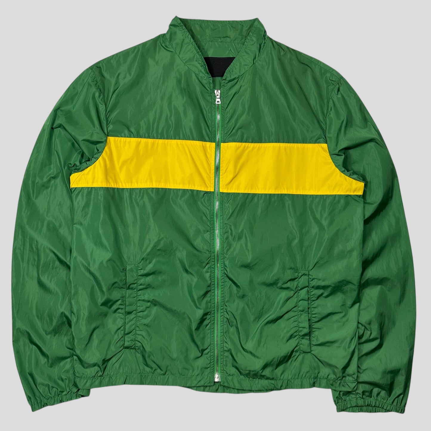 Prada Milano SS00 Apple Green Nylon Panelled Windbreaker Jacket - IT54 (L)
