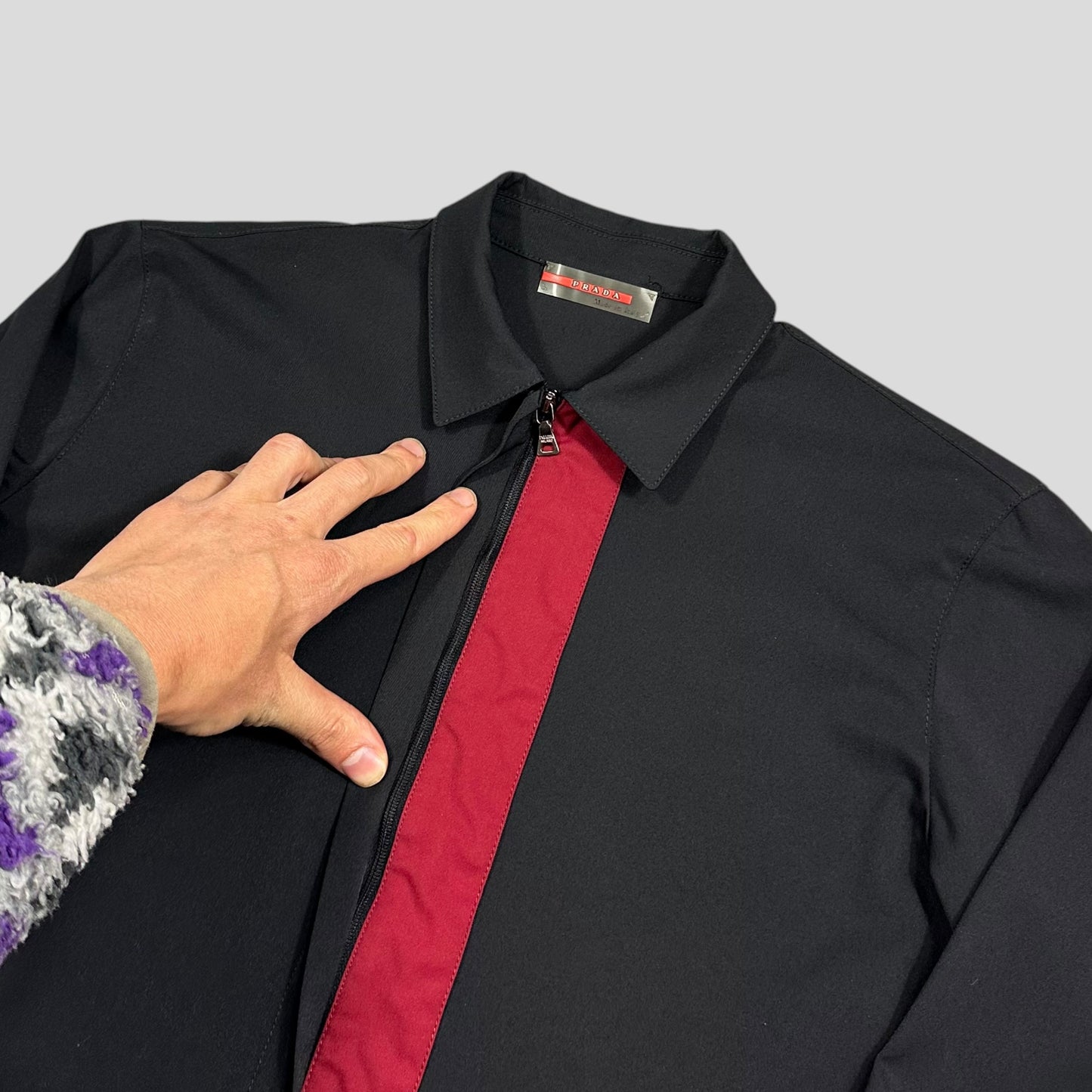 Prada Sport 1999 Nylon Panelled Zip-up Shirt - S/M