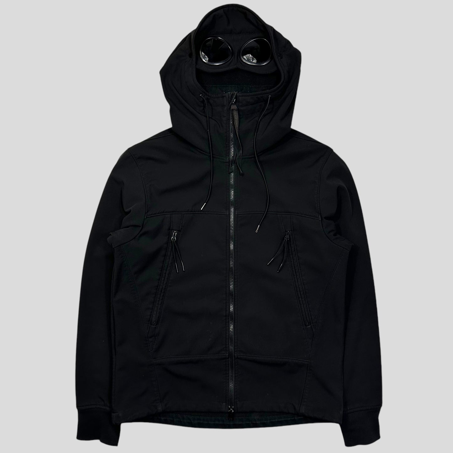 CP Company Black Soft Shell Goggle Jacket - S