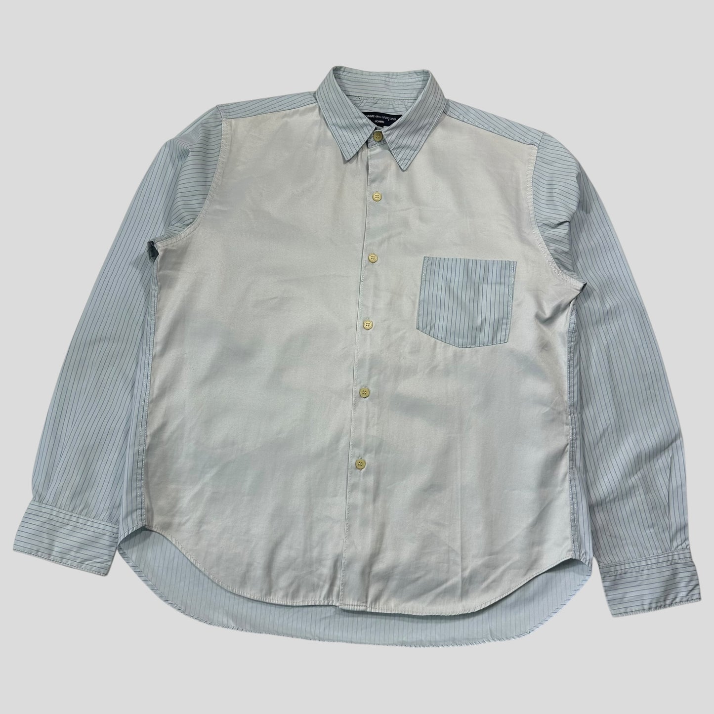 Comme Des Garçons Homme 00’s Striped Mix Material Shirt - M/L