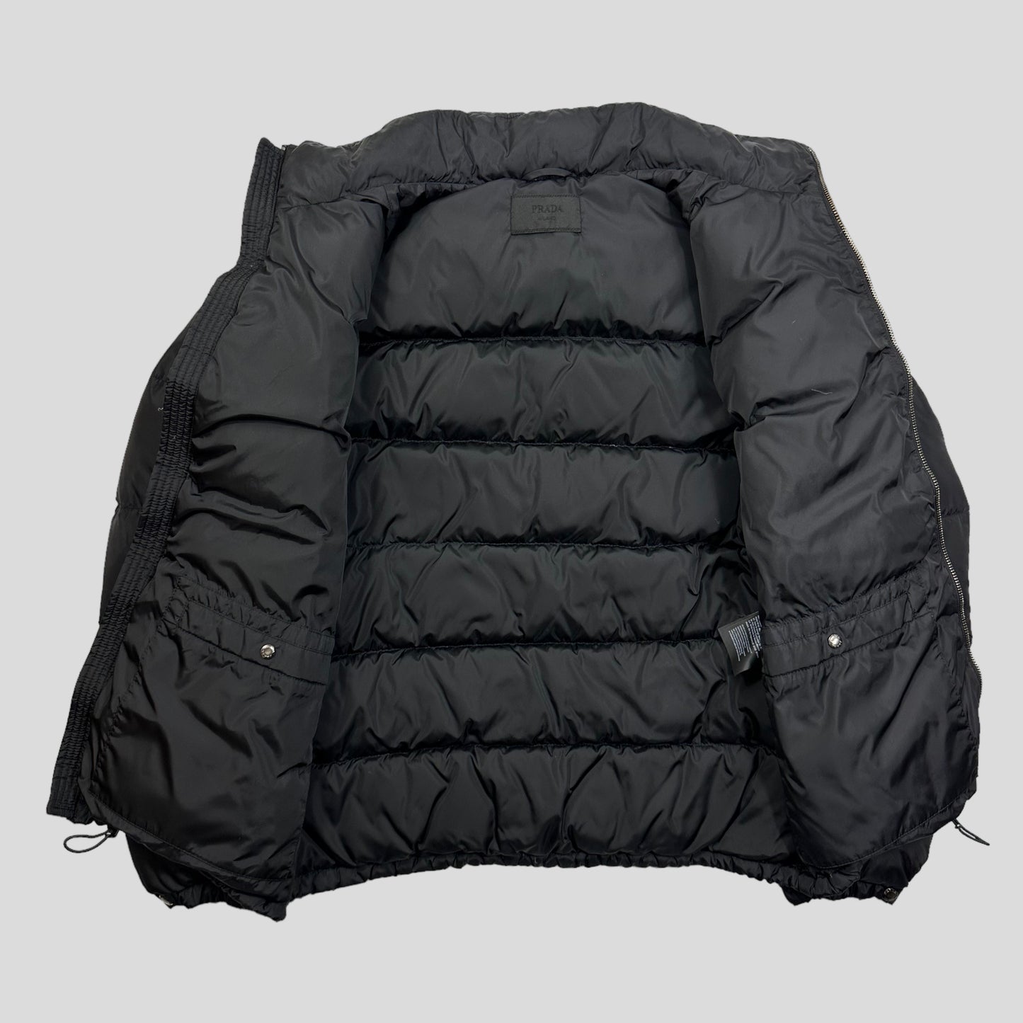 Prada Milano 2017 Black Nylon Goose Down Puffer Jacket - IT52