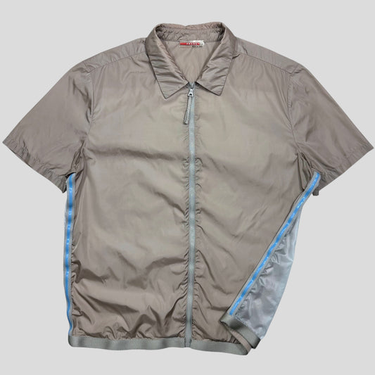 Prada Sport SS00 Transparent Panelled Gel Seam Nylon Shirt - M