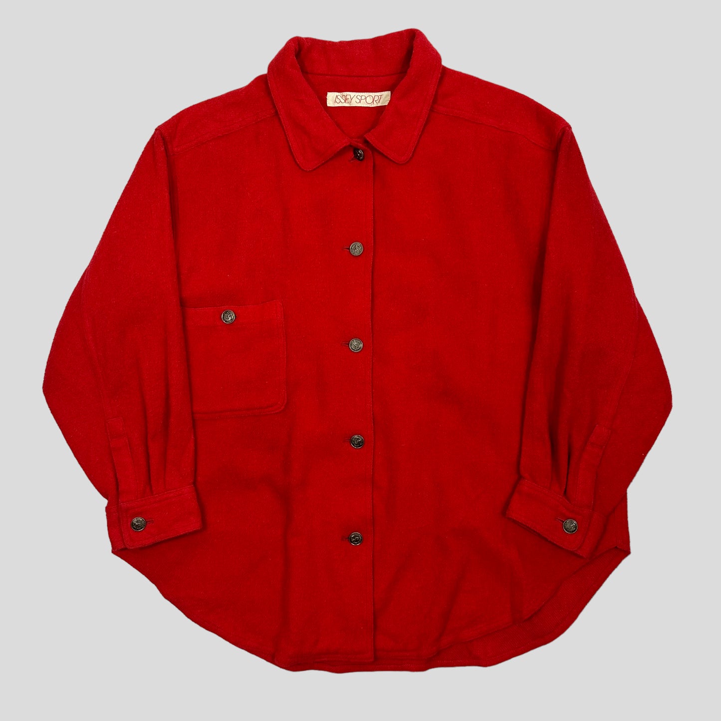 Issey Sport 70’s Heavy Wool Anchor Button Shirt - M/L