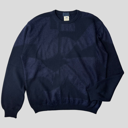 Gianni Versace 90’s Mohair & Wool Abstract Panelled Knit Jumper - IT50