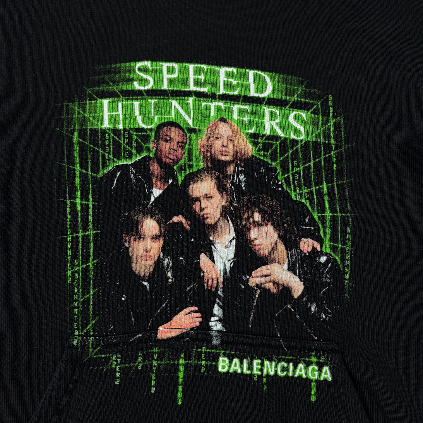 Balenciaga 2018 Speed Hunters Cropped Graphic Hoodie - S