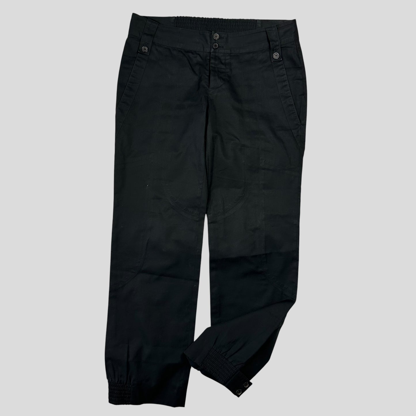 Gucci by Tom Ford 2002 Panelled Black Smart Trousers - IT40