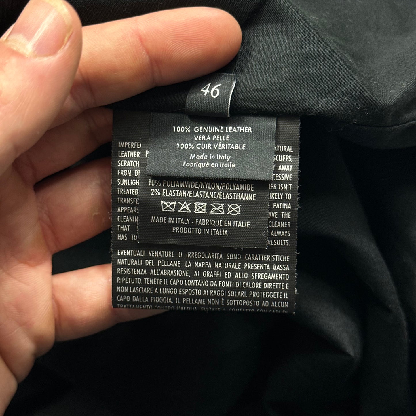 Gucci Nappa Leather Logo Web Bomber Jacket - IT46 (S)