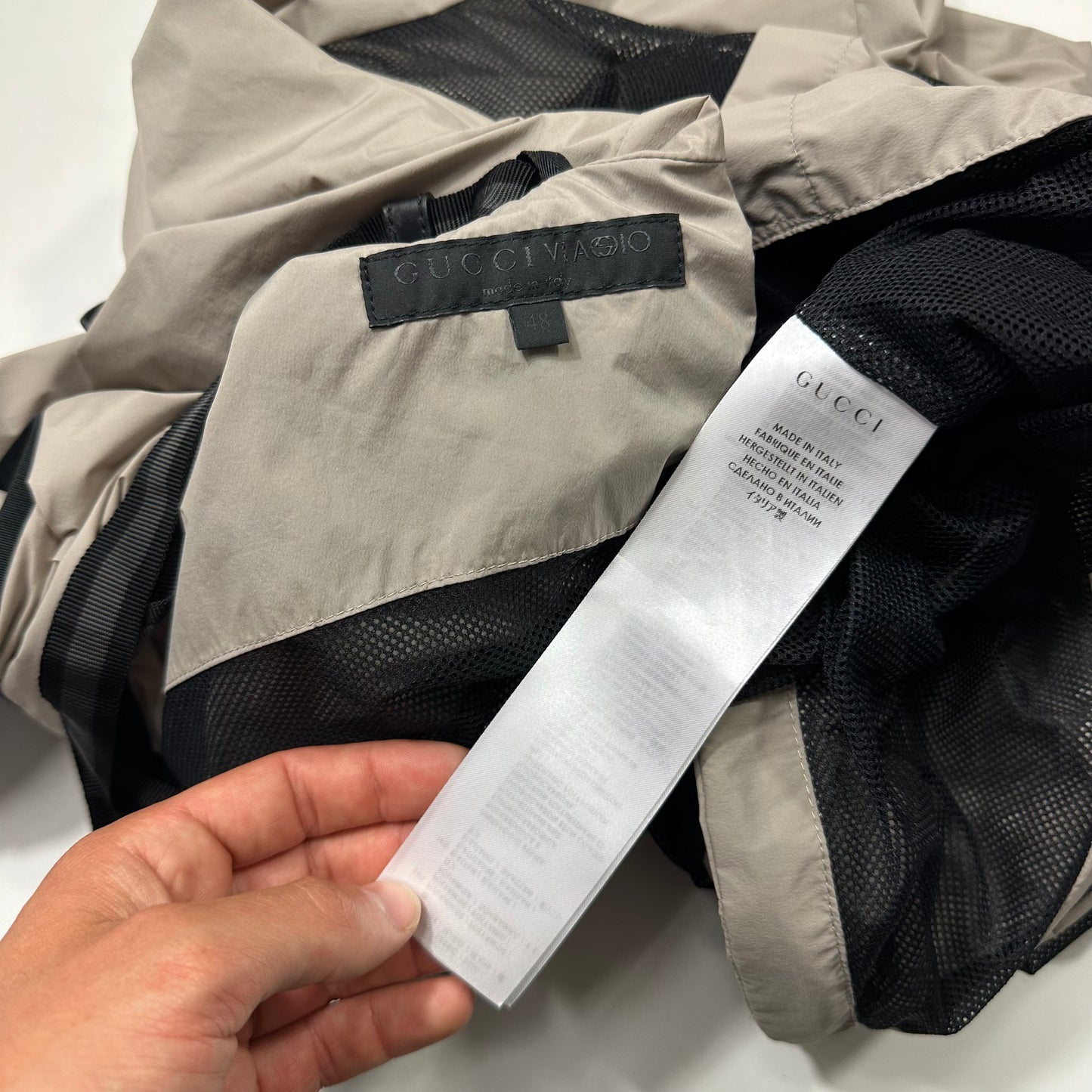 Gucci Viaggio 2014 Backpack Strap Nylon Windbreaker - M