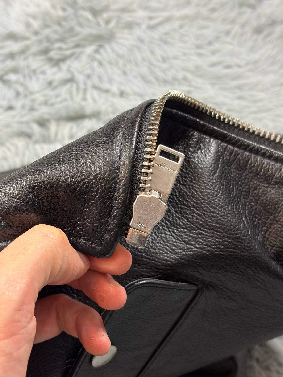 Saint Laurent SS13 Hedi Slimane L17 Leather Biker Gilet - M