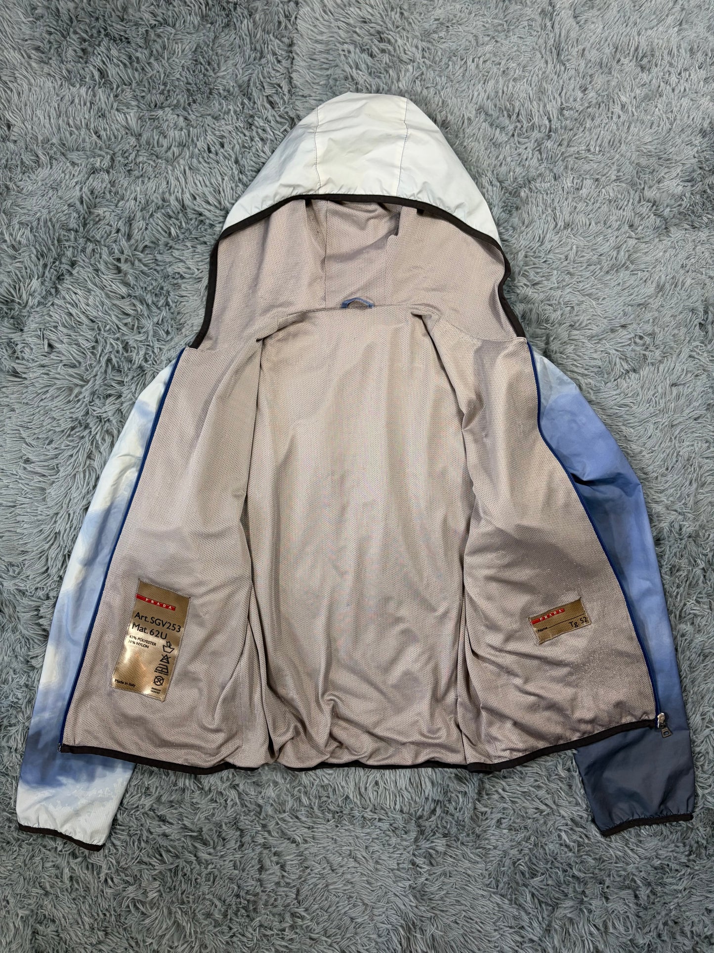 Prada Sport SS00 X-Ray Cloud Hooded Nylon Jacket- IT52 (M/L)
