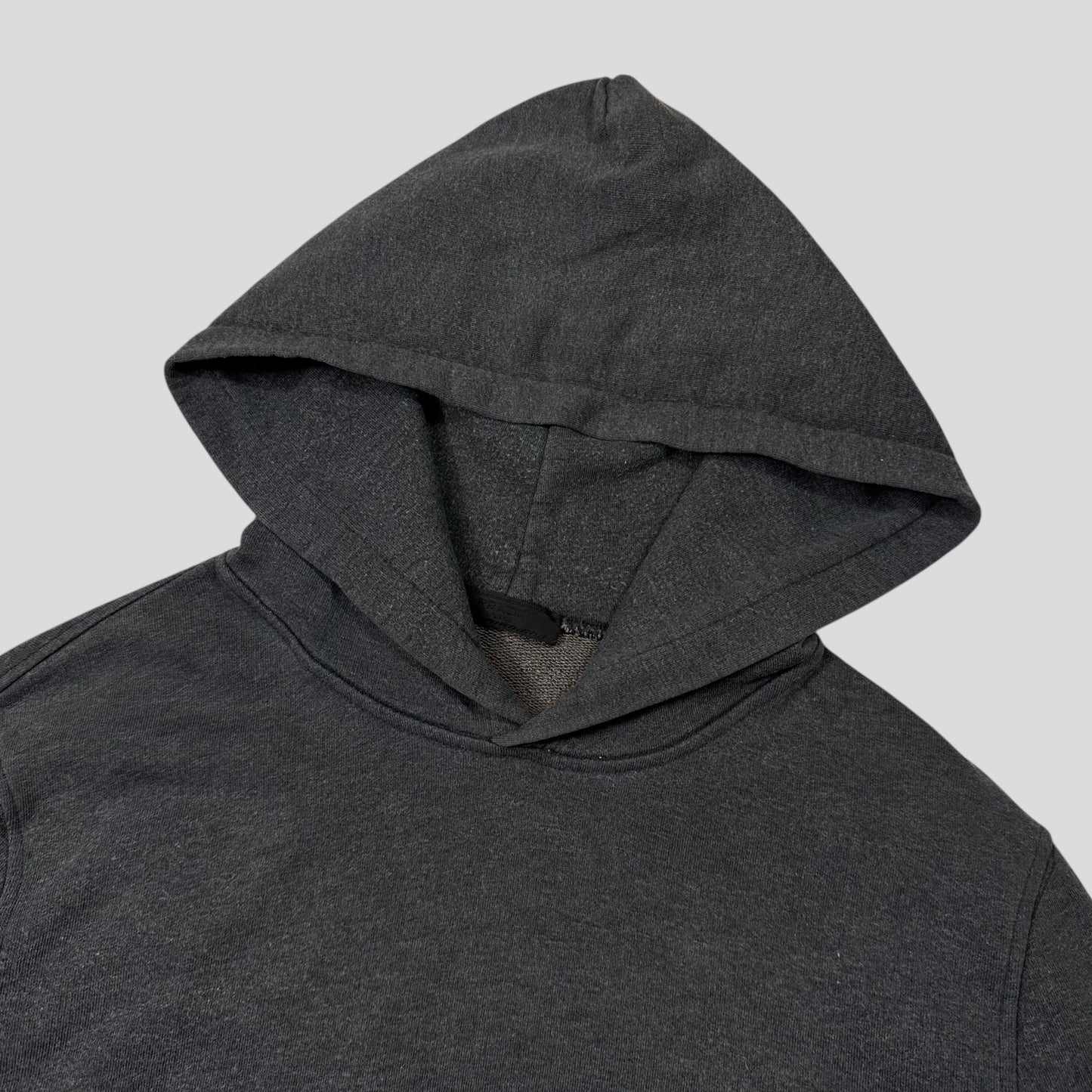 Prada 2014 Red Tab Grey Cotton Pullover Hoodie - M