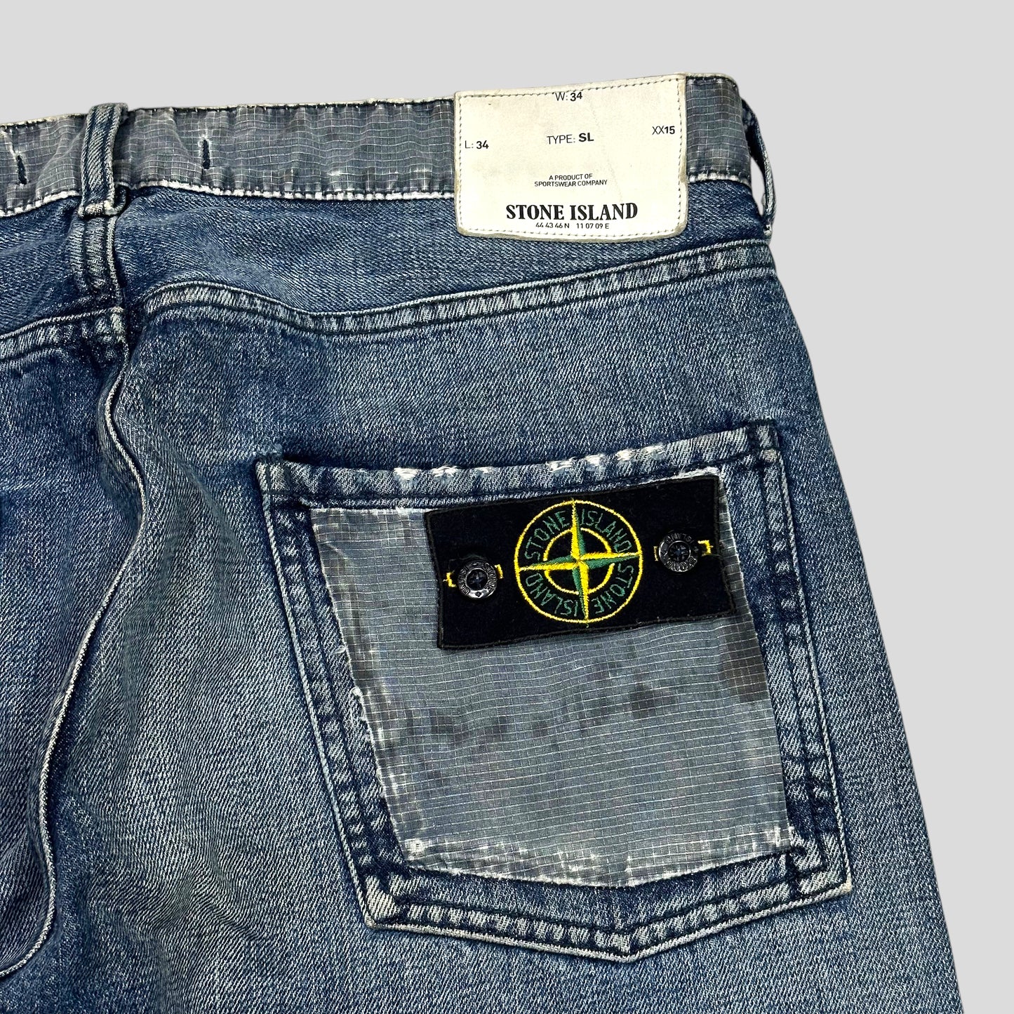 Stone Island SS11 Ripstop Panelled Jeans - 34