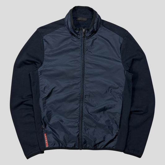 Prada 2016 Red Tab Nylon Panelled Track Jacket - M