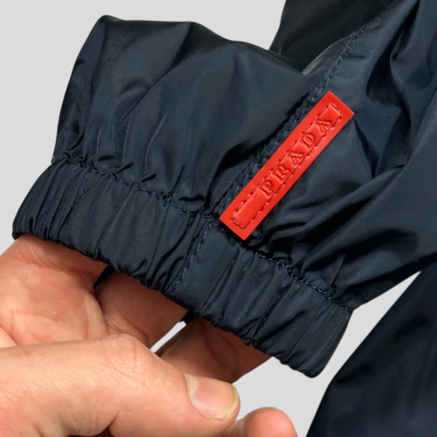 Prada Sport 2009 Red Tab Carbon Logo Navy Nylon Jacket - IT54 (L)
