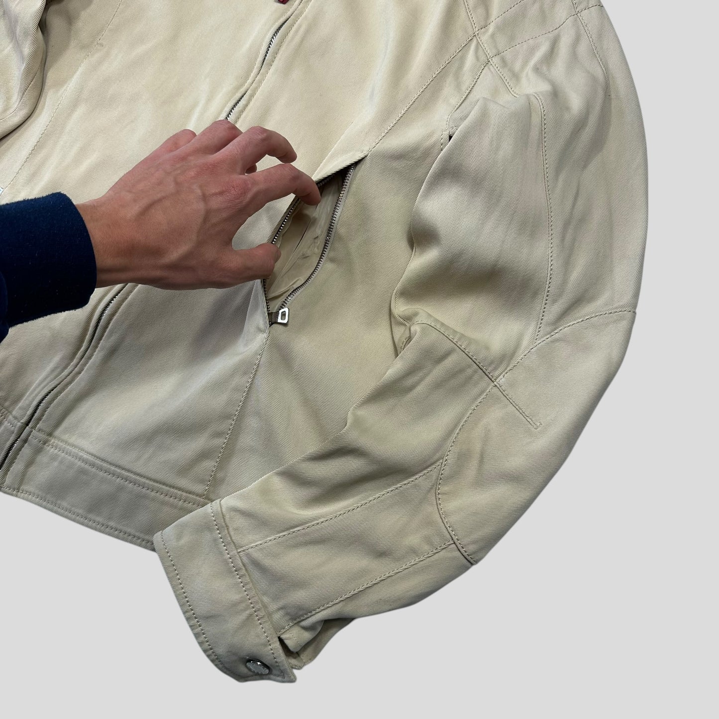 Prada Sport SS01 Articulated Cotton Reinforced Moto Jacket - M/L