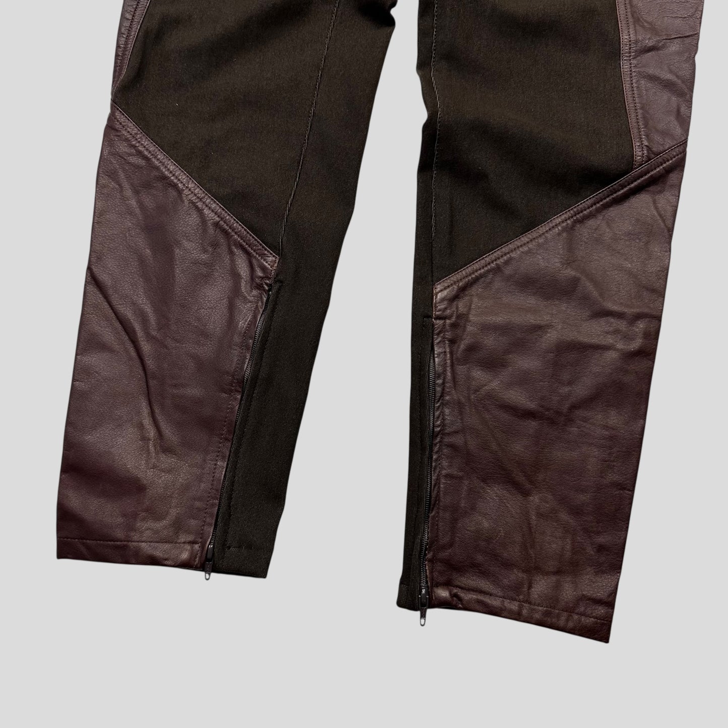 Issey Miyake 2003 Leather Moto Trousers - 3 (S)