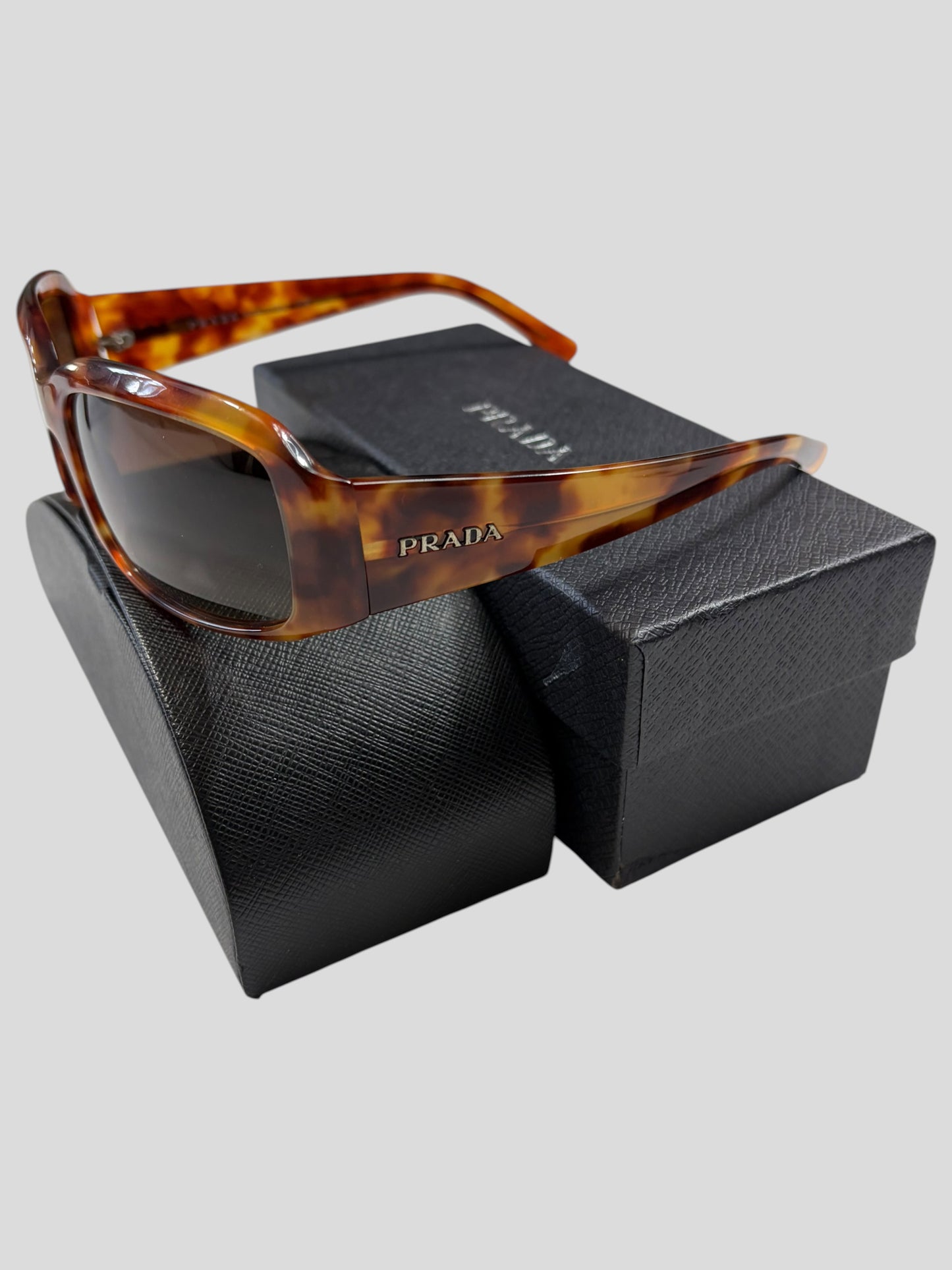 Prada Tortoiseshell Logo Square Sunglasses