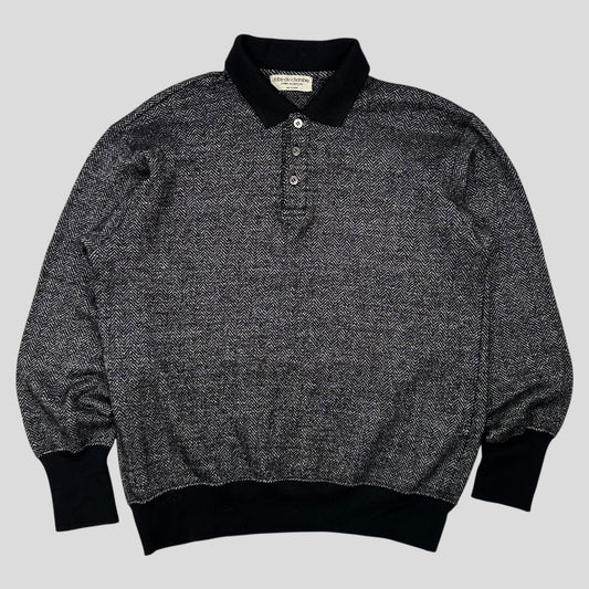 CDG 80’s Robe de Chambre Herringone Collared Knit - S