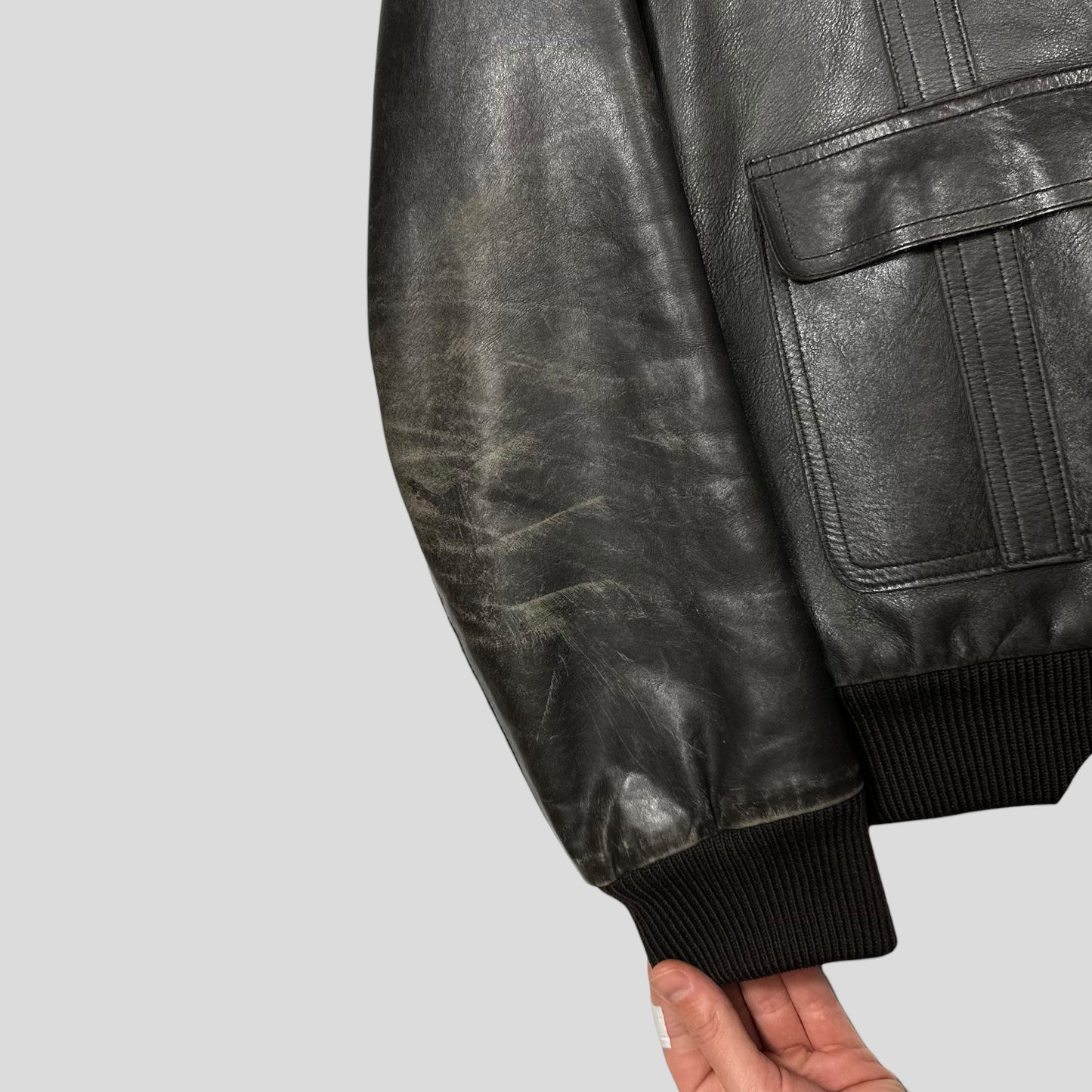 Neil Barrett 00’s Multipocket Buckle Lambs Leather Moto Jacket - L