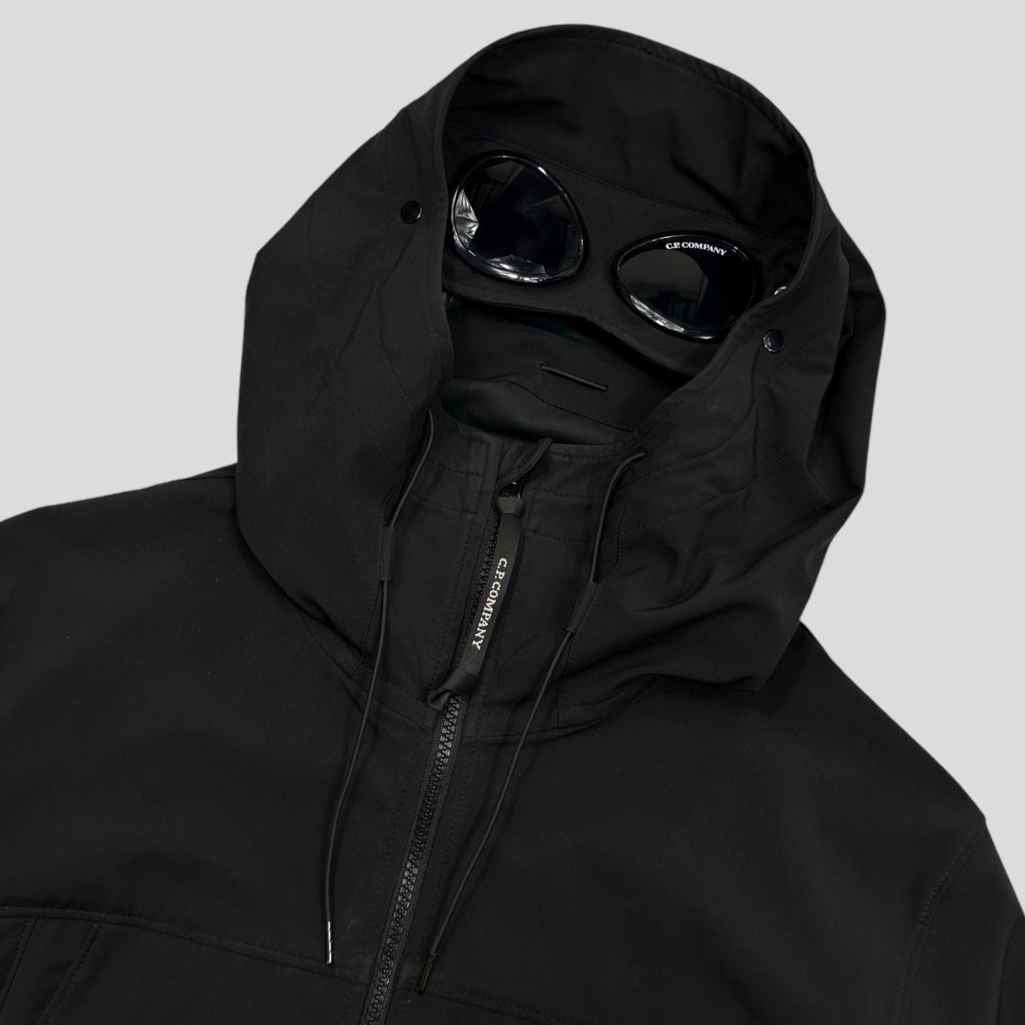 CP Company 2021 Black Soft Shell Goggle Jacket - IT52 (L)