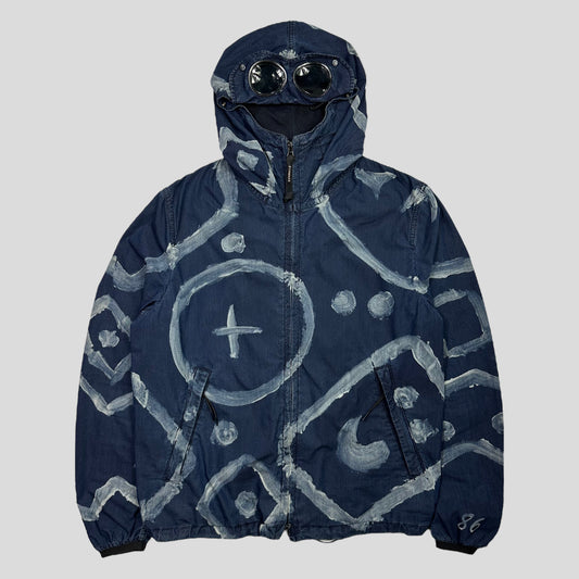 CP Company 1/500 Hand Painted Indigo 50 Goggle Jacket - IT50