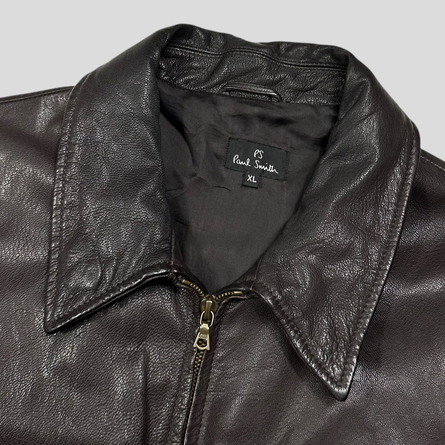 Paul Smith 00’s Multipocket Leather Nylon Lined Jacket - L/XL