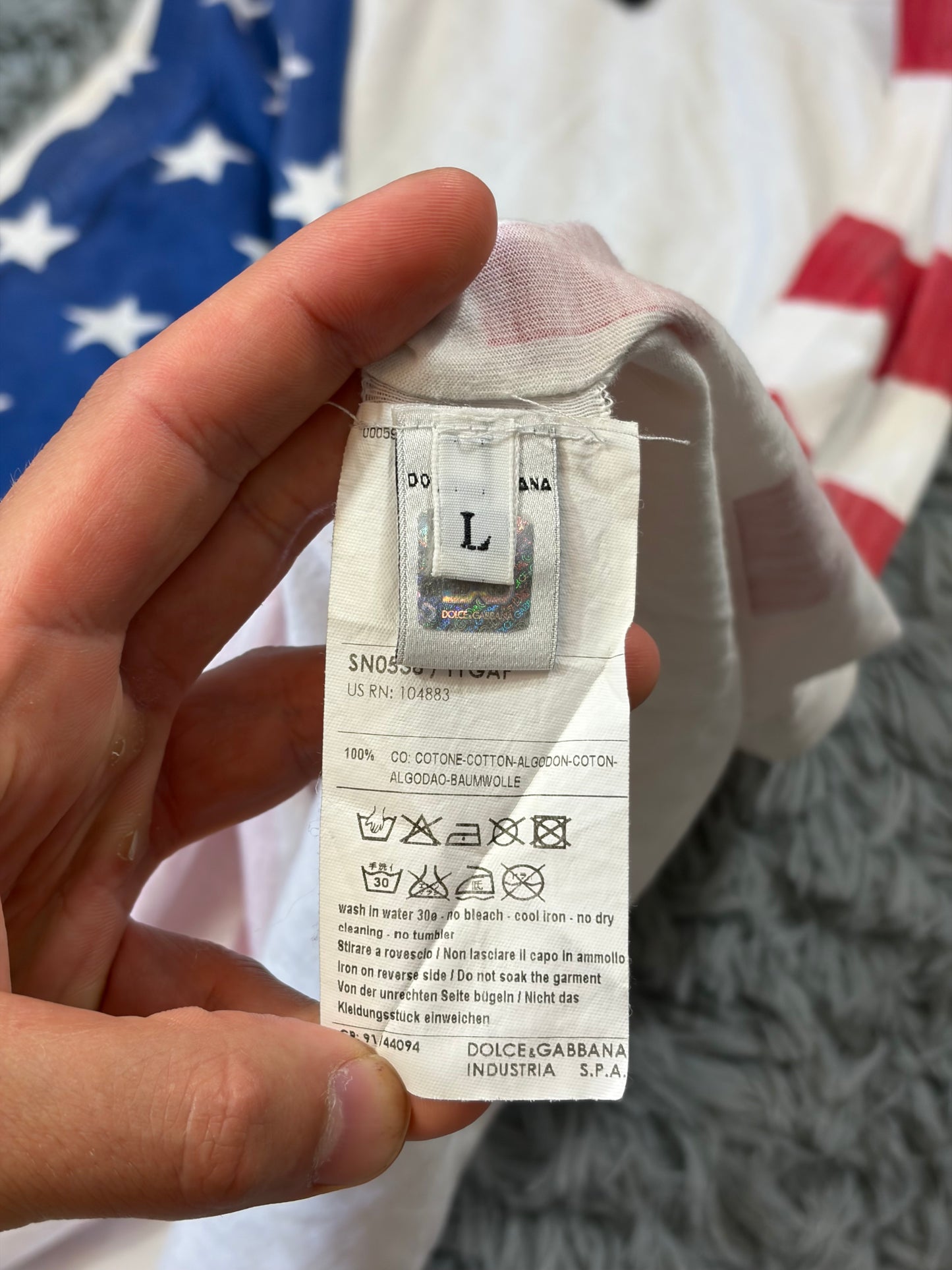 D&G Dolce & Gabbana 00’s USA Sublimation American Flag Vest - M