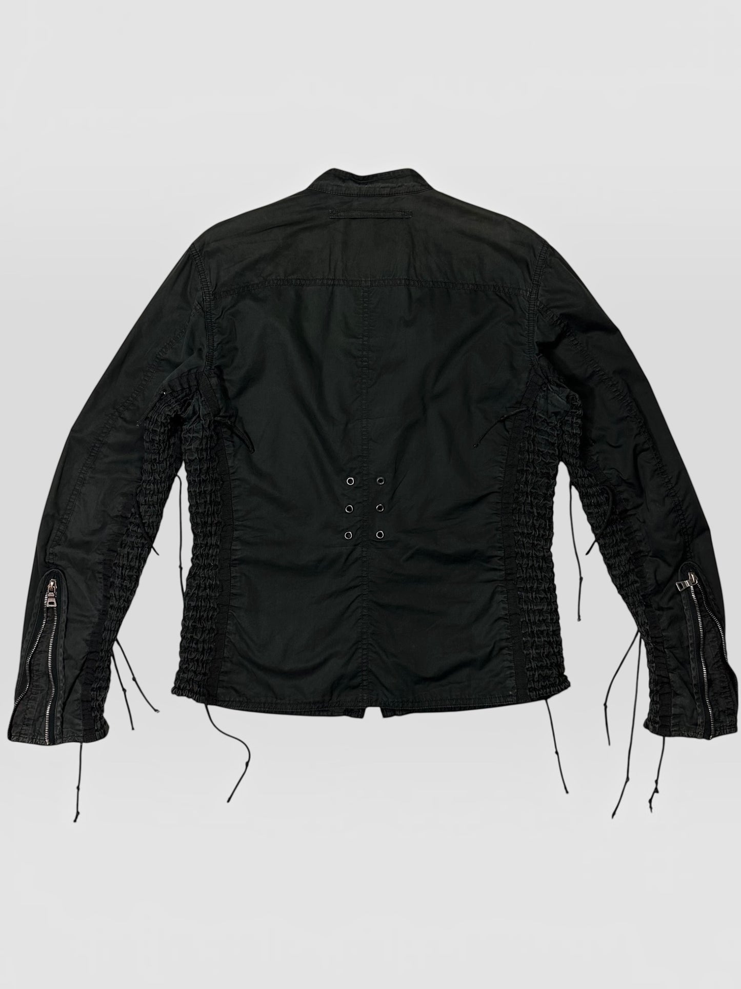 Prada Sport 00’s Tassel Detailed Cotton Multipocket Biker Jacket - M