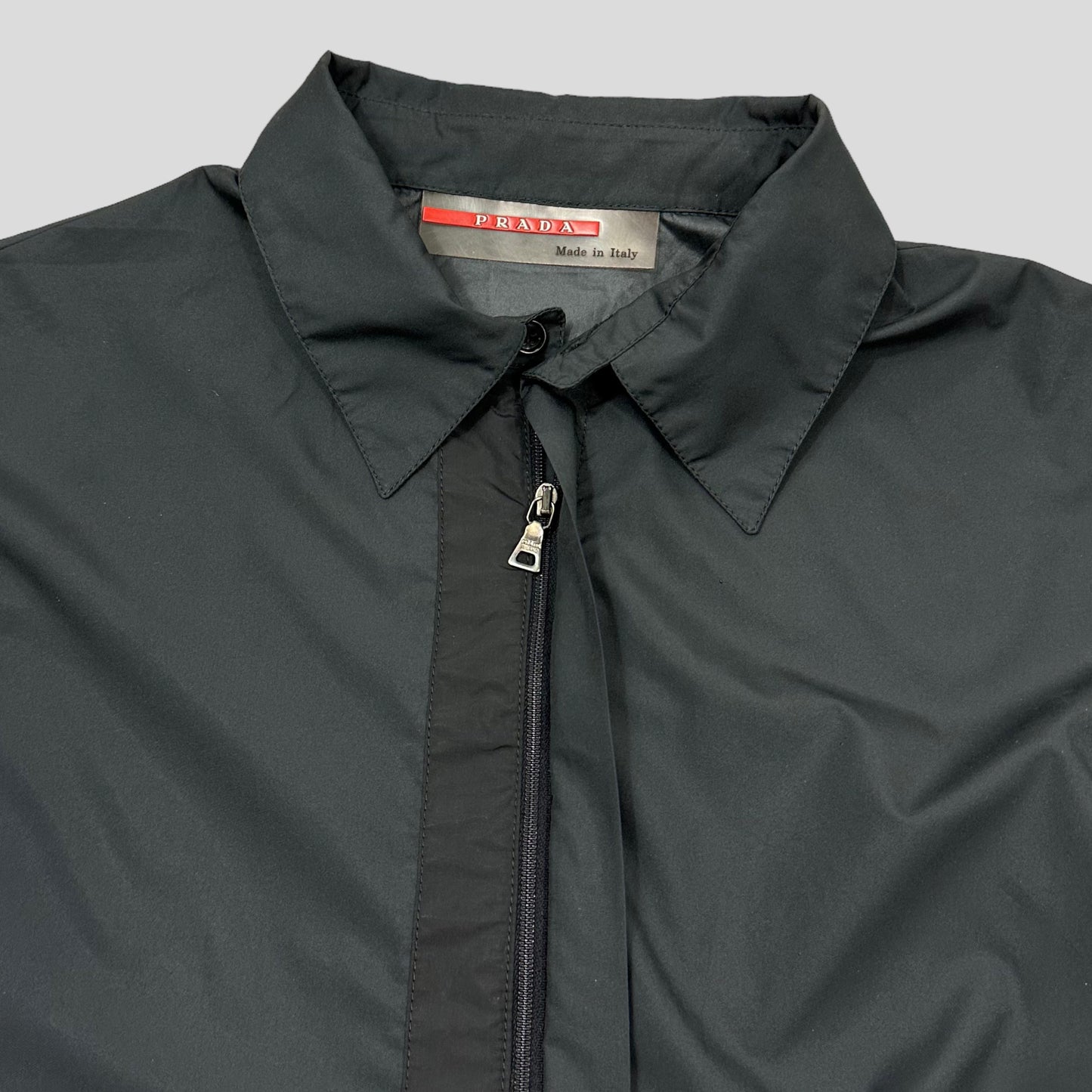 Prada Sport SS99 Nylon Zip-up Boxy Overshirt - XL