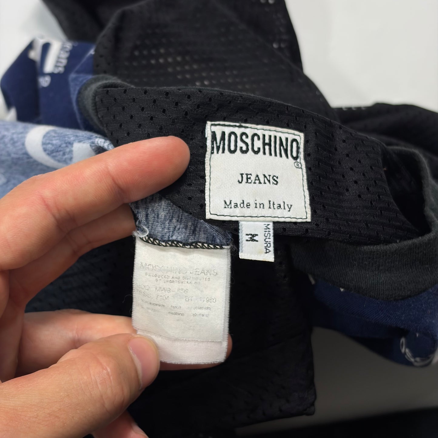 Moschino Jeans 1999 Less Is More Mesh Panelled T-shirt - M/L