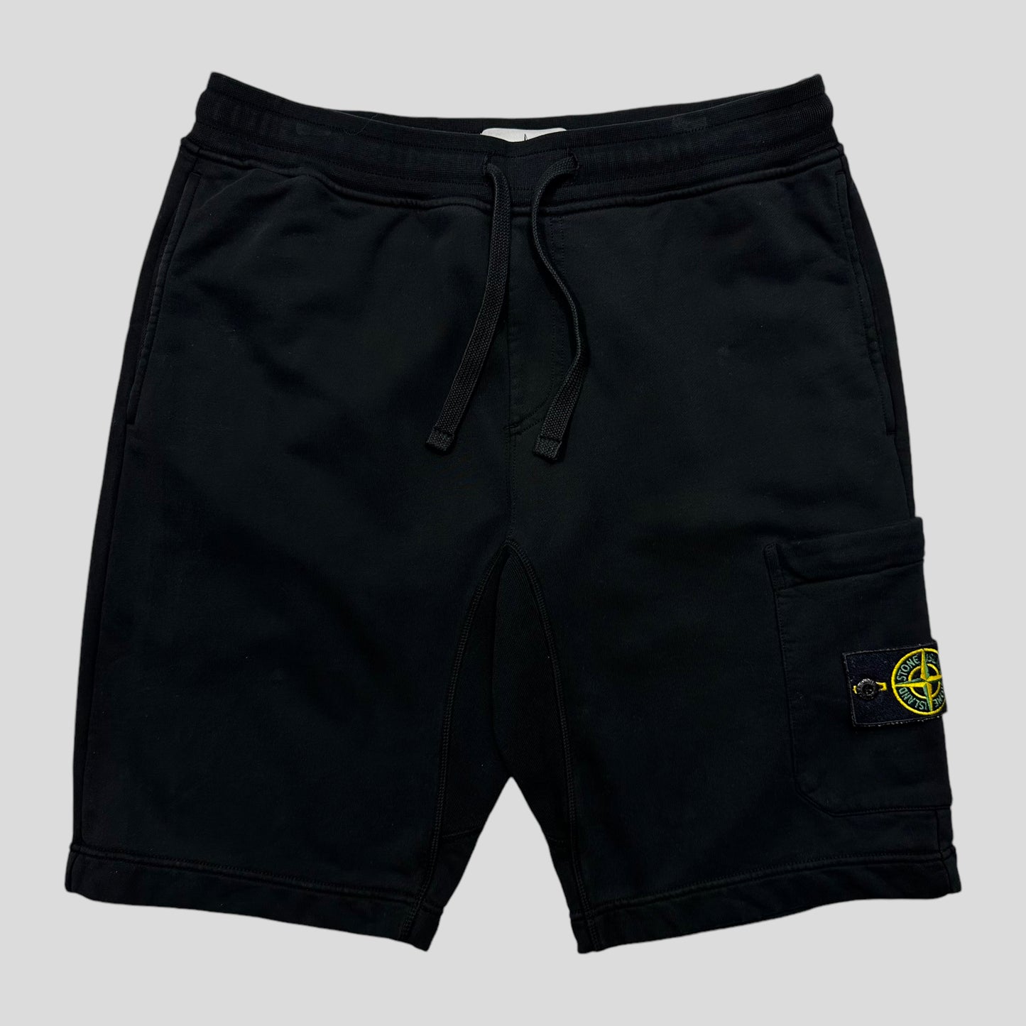 Stone Island Black Jogger Shorts - M