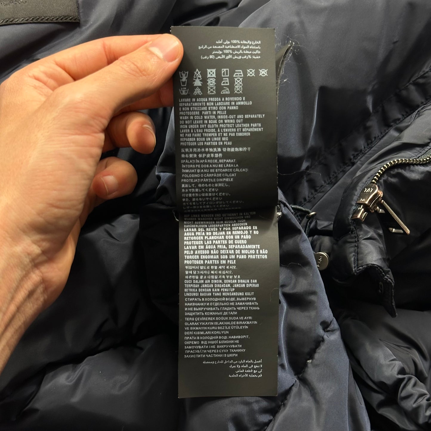 Prada 2020 Multipocket Plaque Logo Nylon Down Puffer - IT50 (L)